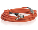 Right-Angled Guitar Cables (24-Pack) by FAT TOAD - 20FT 1/4-Inch Straight-End 24GA Instrument Cords for Electric Guitar, Bass, Pedal, Keyboard, Speaker Amplifier & Studio Recording