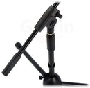 2 PACK- Low Profile Microphone Stand by GRIFFIN | Short Tripod Mic Stand Mount with Boom Arm for Kick Bass Drum, Studio Desktop Recording, Singing & Guitar Amplifiers | Small Height Telescoping Holder