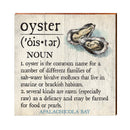 Oyster Definition Apalachicola Bay | Wall Art Print on Real Wood