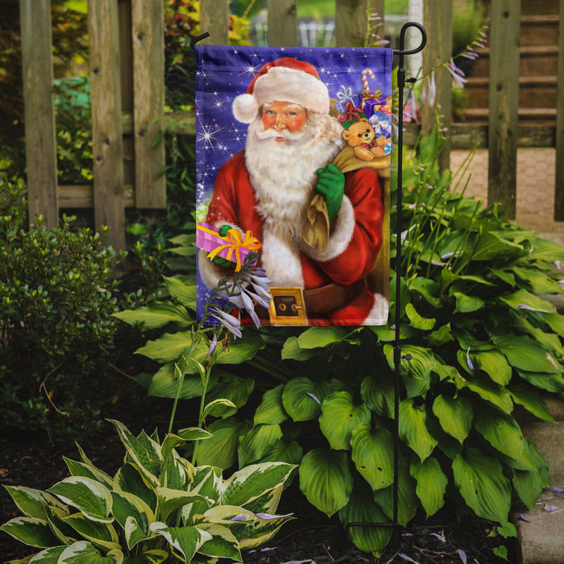 Christmas Santa Claus Ready to Work Flag Garden Size APH7595GF