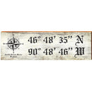 Apostle Islands Marina Bayfield Compass Latitude Longitude | Wall Art Print on Real Wood