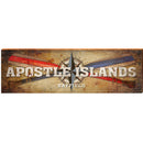 Apostle Island Bayfield Compass & Paddles | Wall Art Print on Real Wood