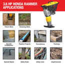 3.6HP Honda Vibratory Rammer Jumping Jack Tamper with Honda GXR120 Engine Impact Force 3,550 lbs/ft