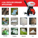 4 Gal Motorized Fertilizer Spreader Broadcast Lawn Seed Ice Melt Salt