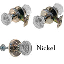 Octagonal Glass Doorknob Set with Beveled Rosette