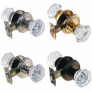 Octagonal Glass Doorknob Set with Beveled Rosette