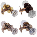 Octagonal Glass Doorknob Set with Small Rosette