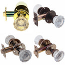 Fluted Glass Doorknob w/Small Rosette