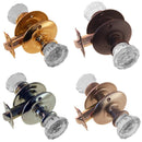 Fluted Glass Doorknob Set with Large Rosette