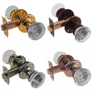 Round Glass Doorknob Set with Small Rosette
