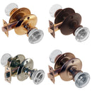 Round Glass Doorknob Set with Large Rosette