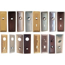 Wrought Brass Door Knob Trim Plate Egg & Dart Pattern, 2-1/2" x 7", Multiple Functions and Finishes
