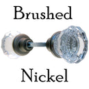 Fluted Glass Door Knob Pair