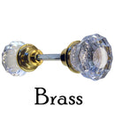 Fluted Glass Door Knob Pair