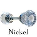 Fluted Glass Door Knob Pair