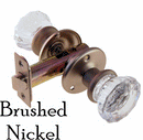 Fluted Glass Doorknob w/Small Rosette