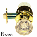 Fluted Glass Doorknob w/Small Rosette