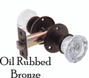 Fluted Glass Doorknob w/Small Rosette