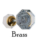 Octagonal Shape Glass Door Knob