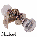 Octagonal Glass Doorknob Set with Small Rosette