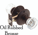 Octagonal Glass Doorknob Set with Large Rosette