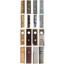 Large Heavy Duty Door Knob Trim Plate Forged Brass, Beveled Edge, 2-1/2" x 8", Multiple Function and Finish Options