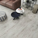 SPC Vinyl Rigid Core 7" Width 60" RL, 6mm Thick, 1.5mm IXPE Argent Dove Manifesto Floors - Mazzia Collection Product shoot Hall top view