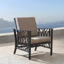 Aluminum Deep Seating Rocking Club Chairs in Antique Copper (set of 4)