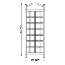 76-inch Tall Mocha Tan Brown Vinyl Garden Trellis