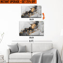 Upgrade Your 'Black Gold Marble' Canvas To 36x24 Inches