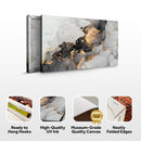 Black Gold Marble Abstract Canvas Wall Art