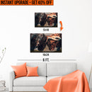 Upgrade Your 18x12 Inches 'Highland Cow Sparring' Canvas To 16x24 Inches