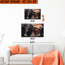 Upgrade Your 12x18 Inches 'Highland Cow Sparring' Canvas Measuring 16x24 Inches