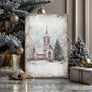 Vintage Church Christmas Wall Art