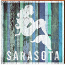 Sarasota Mermaid Blue | Wall Art Print on Real Wood
