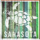 Sarasota, Florida Sea Turtle Wooden Sign | Wall Art Print on Real Wood