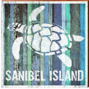 Sanibel Island Sea Turtle | Wall Art Print on Real Wood