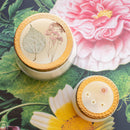Petite Pressed Floral Candle - Apricot Rose