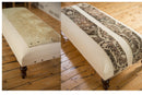 Handmade Canvas Changeable Rug Fragment Ottoman Coffee Table
