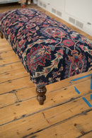Vintage Persian Rug Ottoman Coffee Table