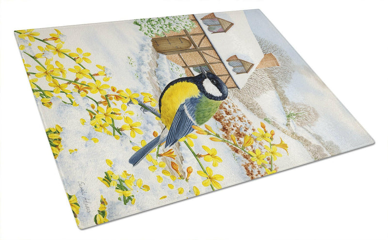 Great Tit Glass Cutting Board Large ASA2052LCB