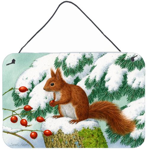 Winter Red Squirrel Wall or Door Hanging Prints