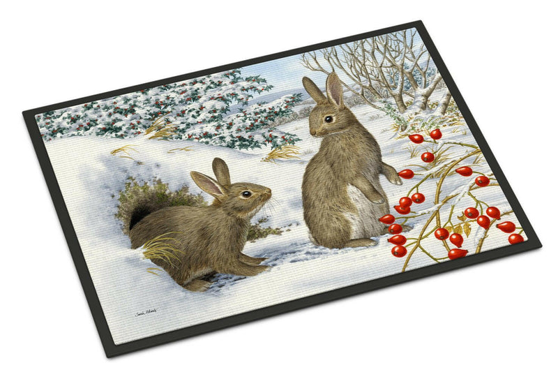 Winter Rabbits Indoor or Outdoor Mat 18x27 ASA2181MAT