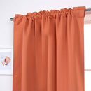 52 x 96 inch Solid Orange Apricot Thermal Blackout Curtain Panels - Set of 2