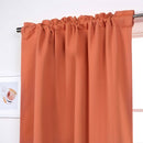 52 x 96 inch Solid Orange Apricot Thermal Blackout Curtain Panels - Set of 2