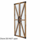 Rustic Vintage Faux Barn Doors Farmhouse Wall Mirror
