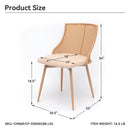 ASILAH Beige Rattan Swivel Dining Chair