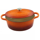 Orange Red Sunbust 7-Quart Enameled Cast Iron Dutch Oven with Lid