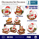 Christmas Critters Animals on Sleighs Set of Five Figurines, 5" Tabletop Holiday Animal Decor with Bunny, Piglet, Duckling, Lamb, and Fox