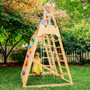 Magnolia 7-in-1 Real Wood Playset | Indoor & Outdoor Climbing Gym for Kids